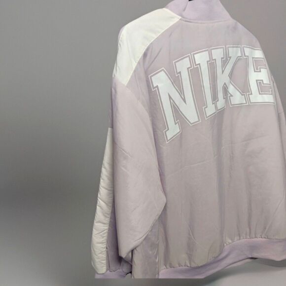 NIKE Sportswear Jacket Women's Size L Purple Lilac Team Bomber Varsity NWOT/NWT - Picture 1 of 8